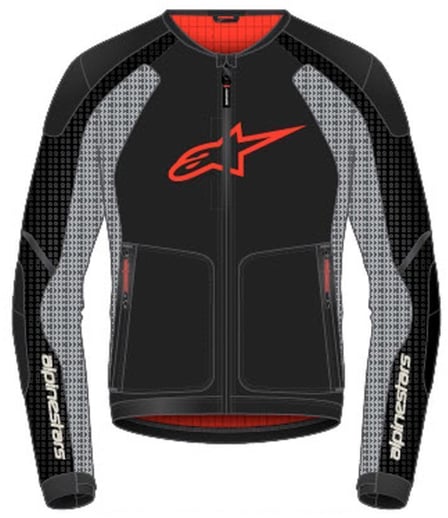 Alpinestars Troop-Air Jacket Black Ash Gray Bright Red 1087