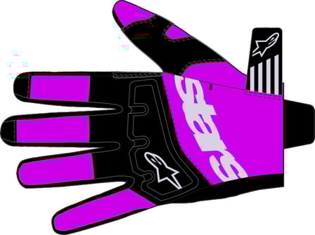 Alpinestars Techstar Gloves Black Light Gray Purple