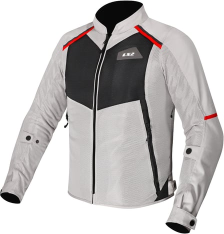 LS2 Breeze Man Jacket Grey Black Red