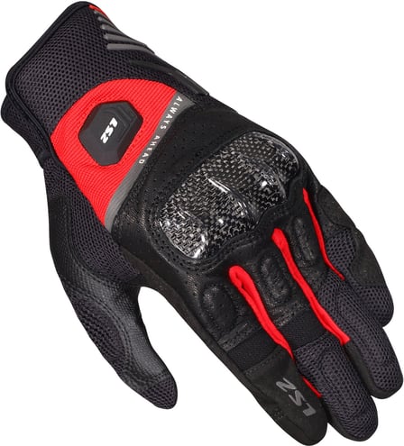 LS2 Atom Man Gloves Black Red