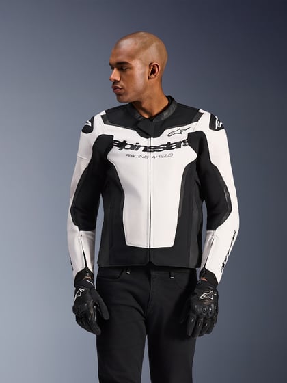 Alpinestars Gp Force V2 Leather Jacket White/Black