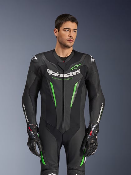 Alpinestars Gp Force V2 Leather Suit 1 Pc Black/Green