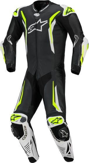 Alpinestars Gp Tech V5 1 Pc Lth Suit Racepak Black/White/Yellow Fluo
