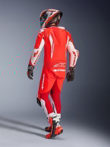 Alpinestars Gp Tech V5 1 Pc Lth Suit Racepak Red Fluo/Bright Red/White