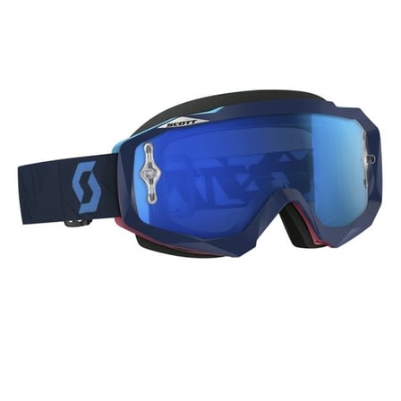 Scott Hustle MX Goggle Angled Blue
