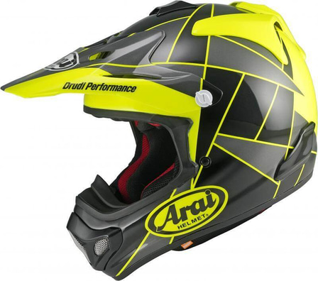2017 arai mx helmets VX-Pro4 Fragment Helmet Yellow / XS duct center brace also functions as a goggle $749.95 Arai VX-Pro4 VXPro4 Justin