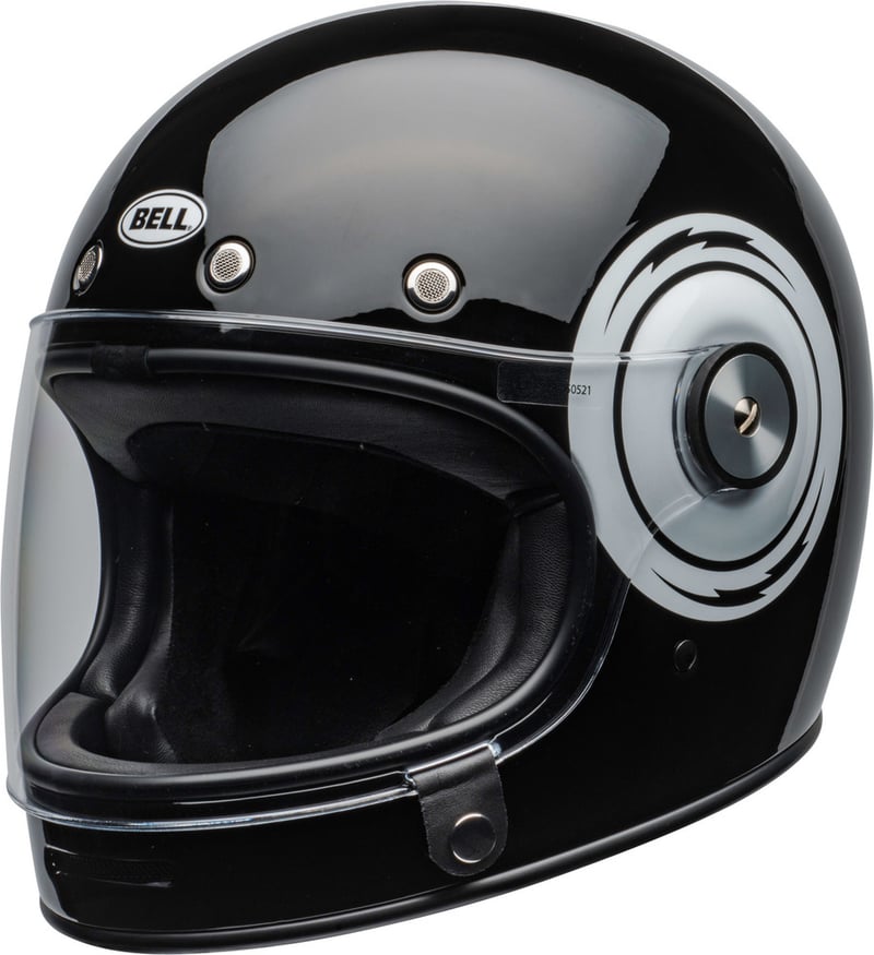 BELL Bullitt DLX Bolt Gloss Black/White - Worldwide Shipping!