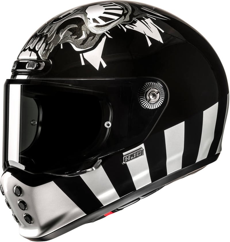 HJC V10 Crania Black/White 120 - Worldwide Shipping!