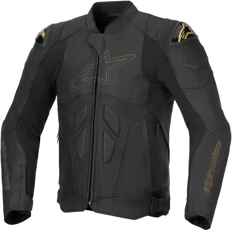 Alpinestars Dusk Leather Jacket Black Laser 1478 - Worldwide Shipping!