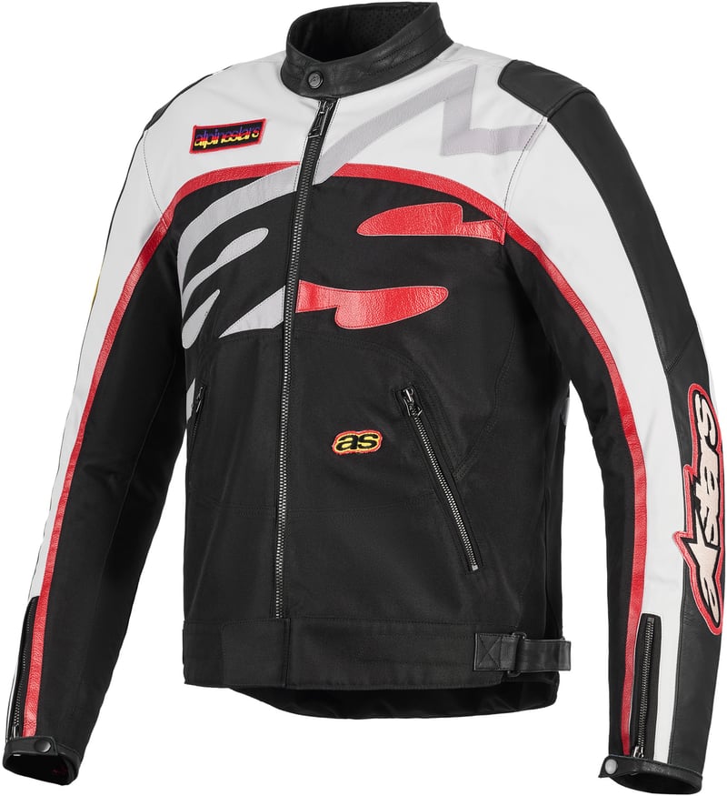 Alpinestars Axton Jacket Black/Off White/Bright Red - Worldwide