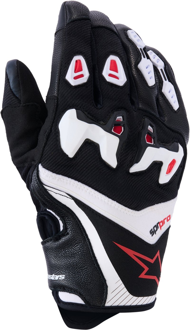 Alpinestars Sp-R Pro Gloves Black/White/Bright Red - Worldwide