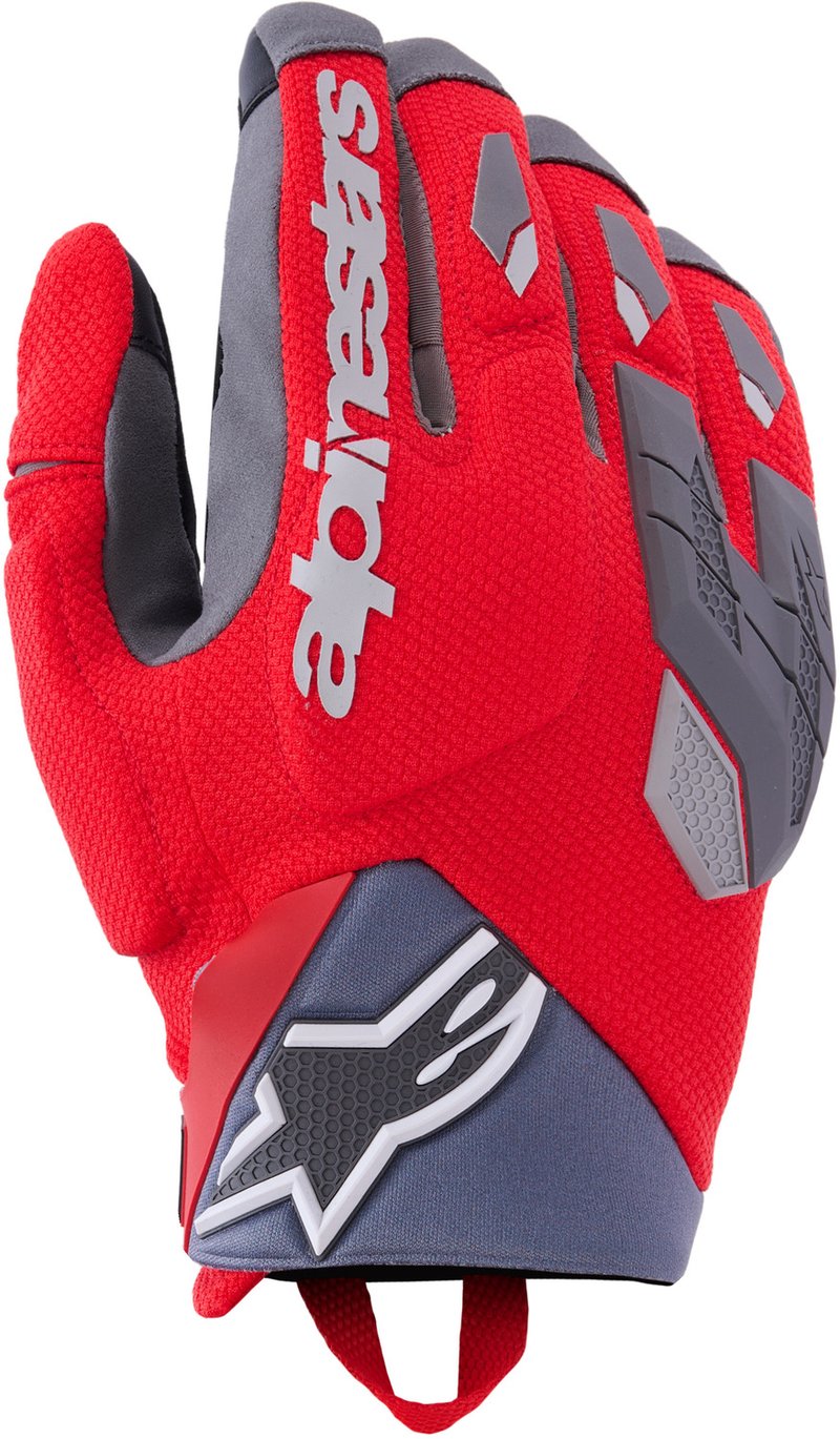 Alpinestars Durack Gloves Bright Red/Mid Gray - Worldwide Shipping!