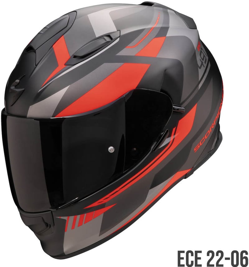 Scorpion EXO-491 Abilis Matt Black/Silver/Red - Worldwide Shipping!