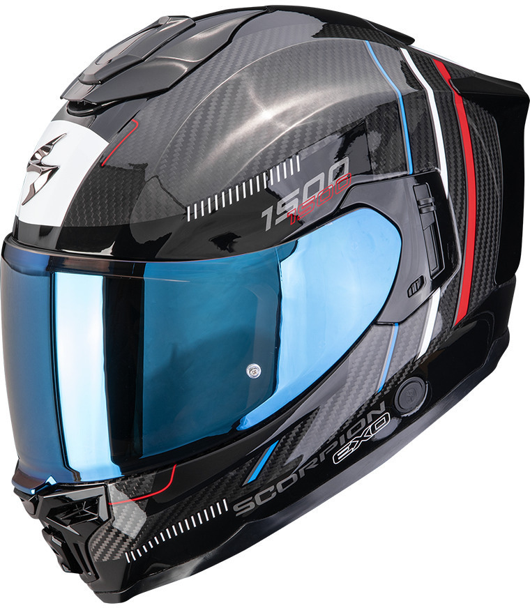 Scorpion EXO-1500 AIR Carbon Zity Black/Red/Blue - Worldwide Shipping!