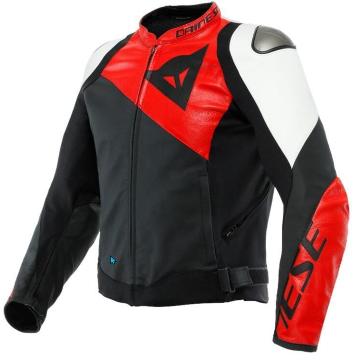 Dainese Sportiva Leather Jacket Red/White 25A - Worldwide
