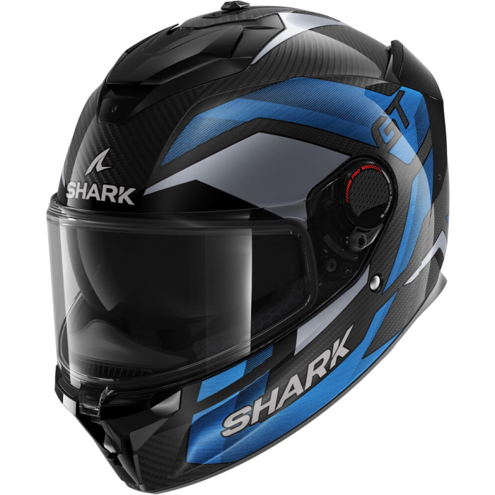 Shark Spartan GT Pro Ritmo Carbon Blue Chrome DBU
