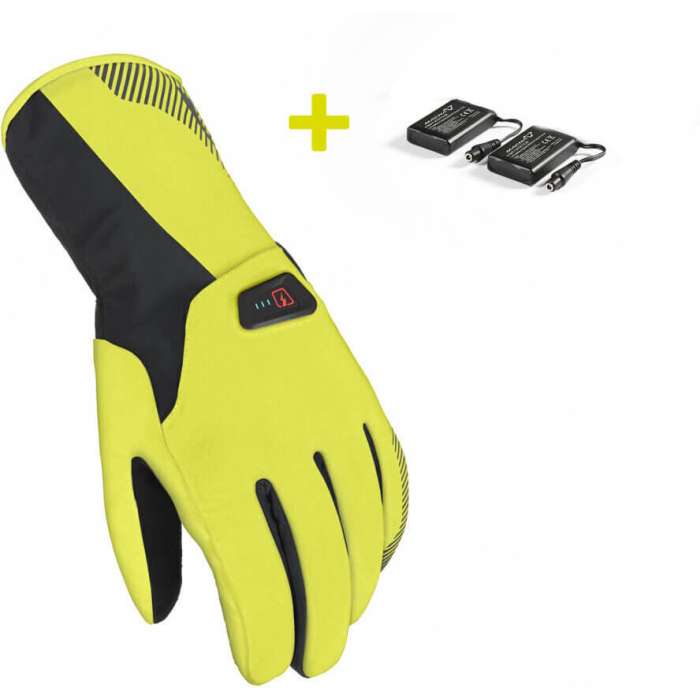 Macna Spark Heated Gloves Yellow + Accu Kit