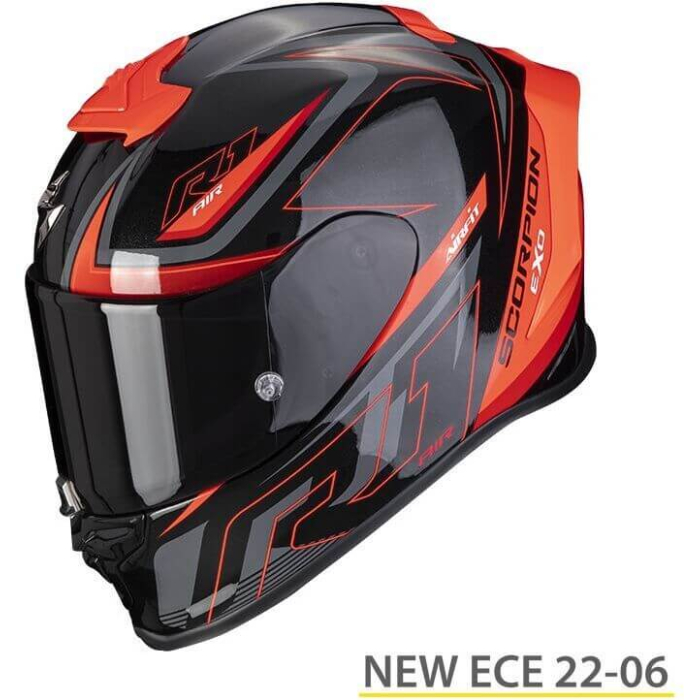 Scorpion EXO-R1 EVO AIR Gaz Metal Black/Red