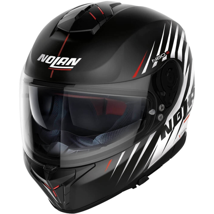 Nolan N80-8 Kosmos Flat Black/White 064
