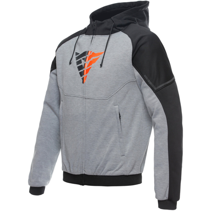 Dainese Daemon-X Hoodie Melange Gray/Black/Red Fluo 95H