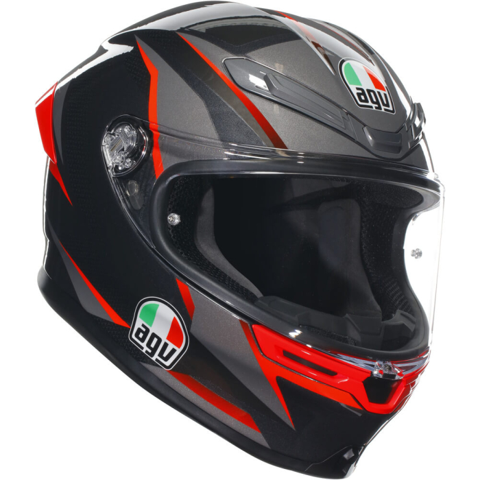 AGV K6 S Slashcut Black/Grey/Red