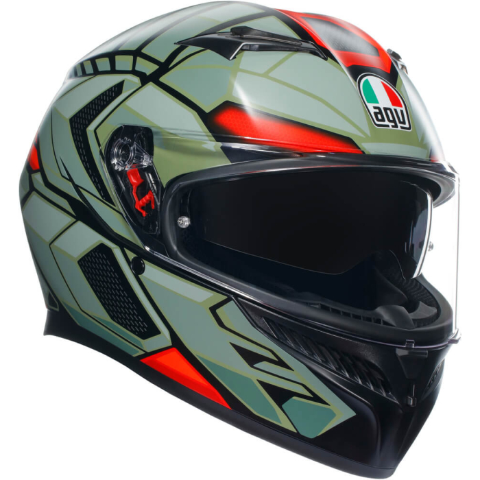 AGV K3 2023 Decept Matt Black/Green/Red
