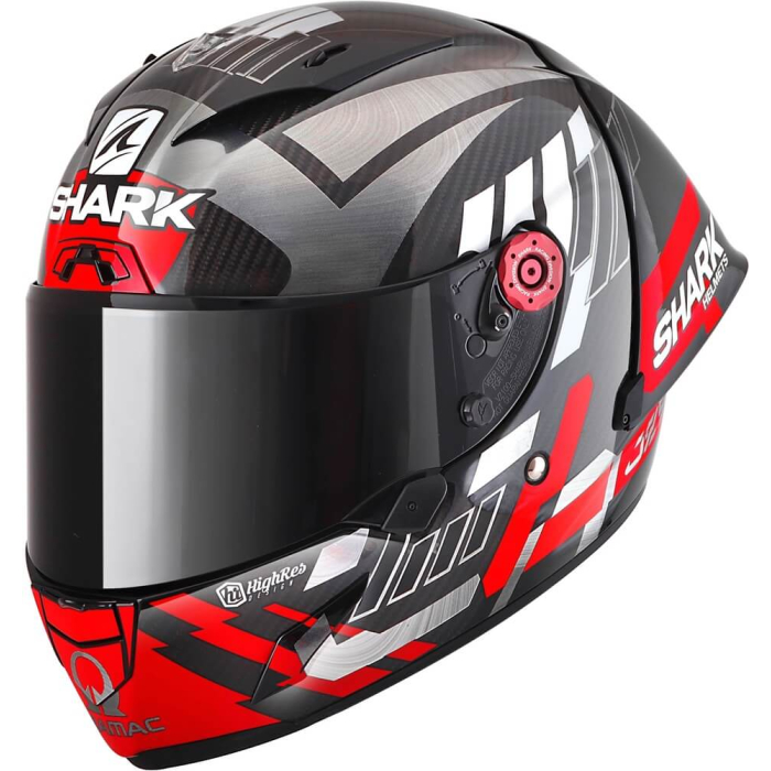 Shark Race-R PRO GP 06 Replica Zarco Winter Test Carbon/Chrom/Red DUR