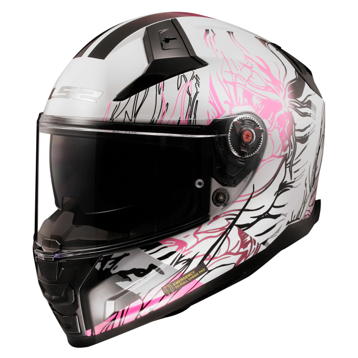 LS2 FF811 Vector II Darflo Gloss White Pink 06