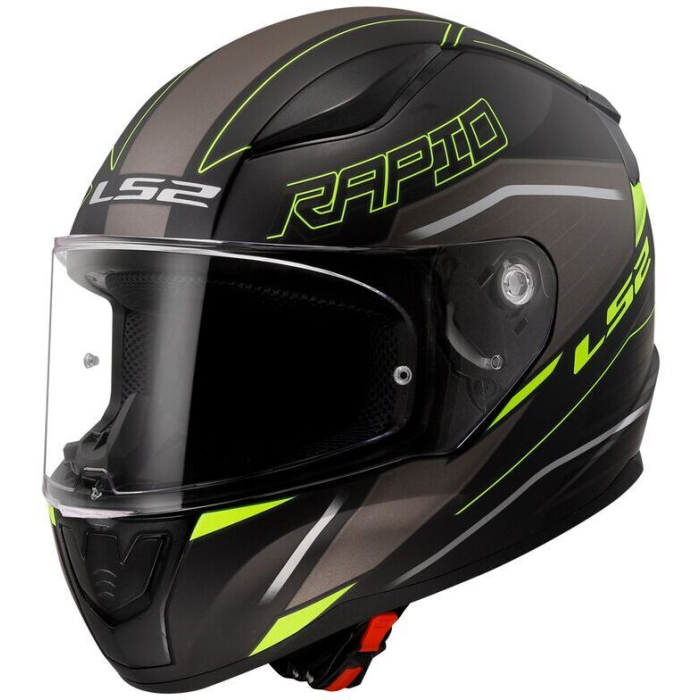 LS2 FF353 Rapid II Rokku Mat Black H-V Yellow