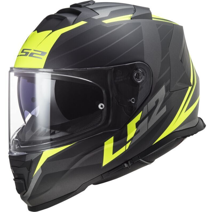 LS2 FF800 Storm II Nerve Mat Black H-V Yellow