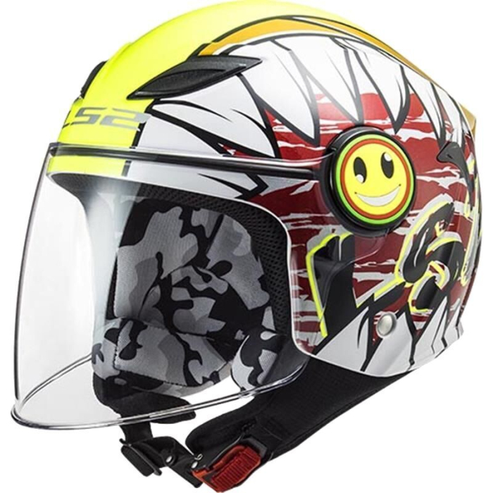 LS2 OF602J Funny Crunch White H-V Yellow