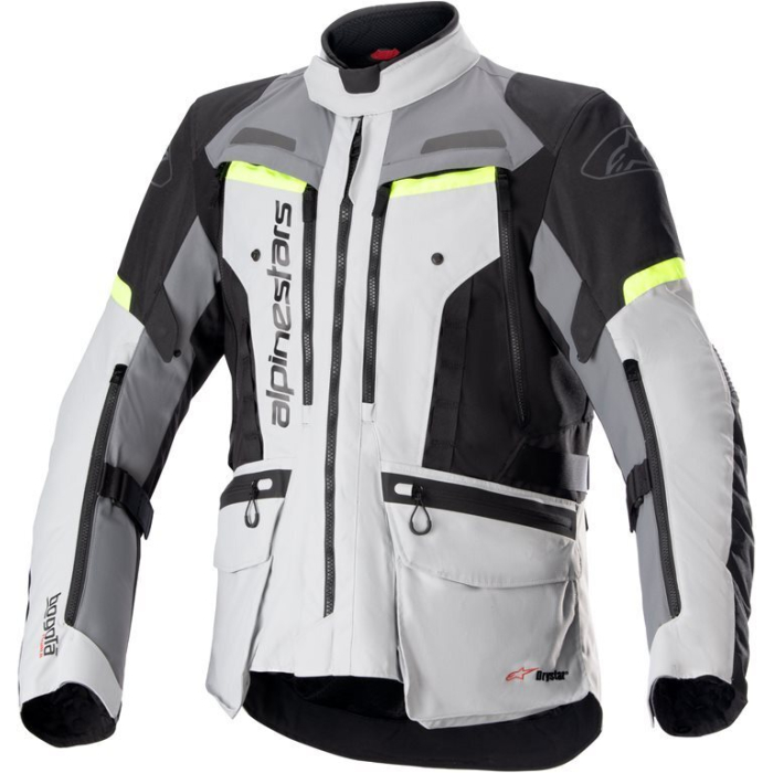 Alpinestars Bogota' Pro Drystar Jacket Ice Gray Dark Gray Yellow Fluo 9195