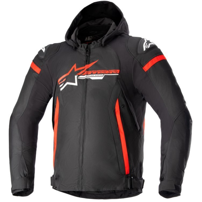 Alpinestars Zaca Waterproof Jacket Black Bright Red White 1342