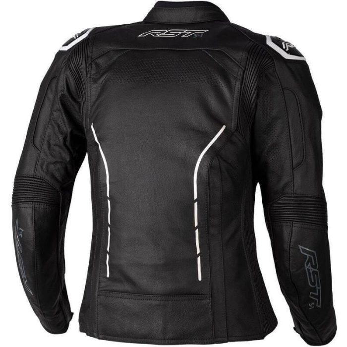 RST RST Ladies S1 CE Leather Jacket Black/White