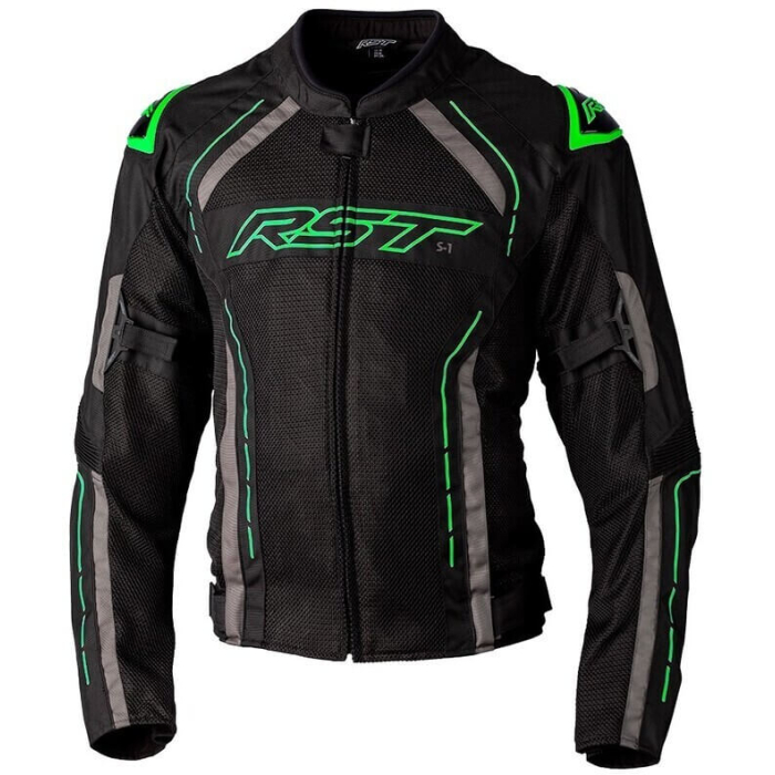 RST RST S1 Mesh CE Textile Jacket Black/Neon Green