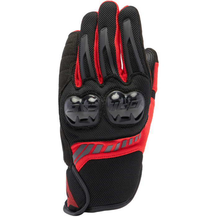 Dainese Mig 3 Air Tex Gloves Black/Red-Lava