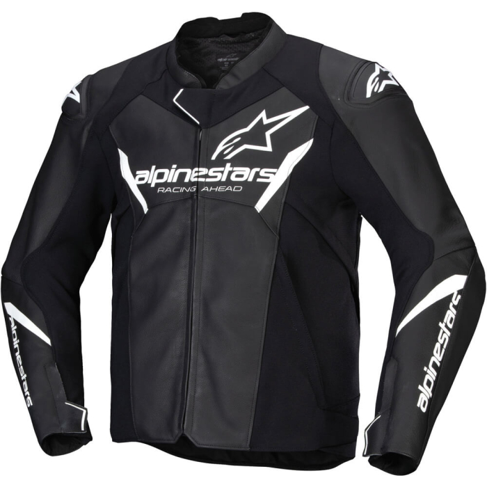 Alpinestars Faster V3 Leather Jacket Black/White 12