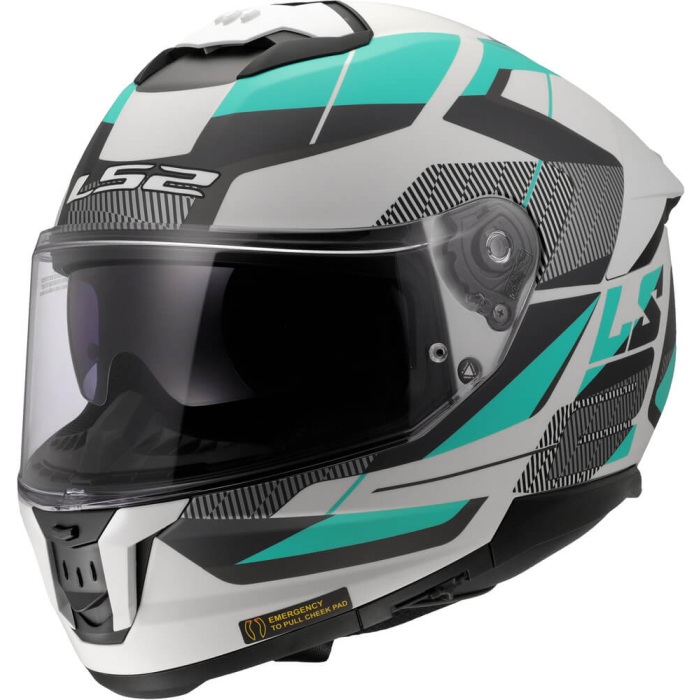 LS2 FF808 Stream II Road Cyan Light Grey
