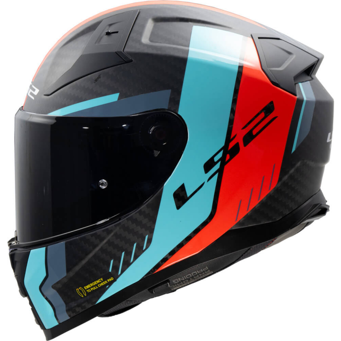 LS2 FF811 Vector II Carbon Grid Red Cyan