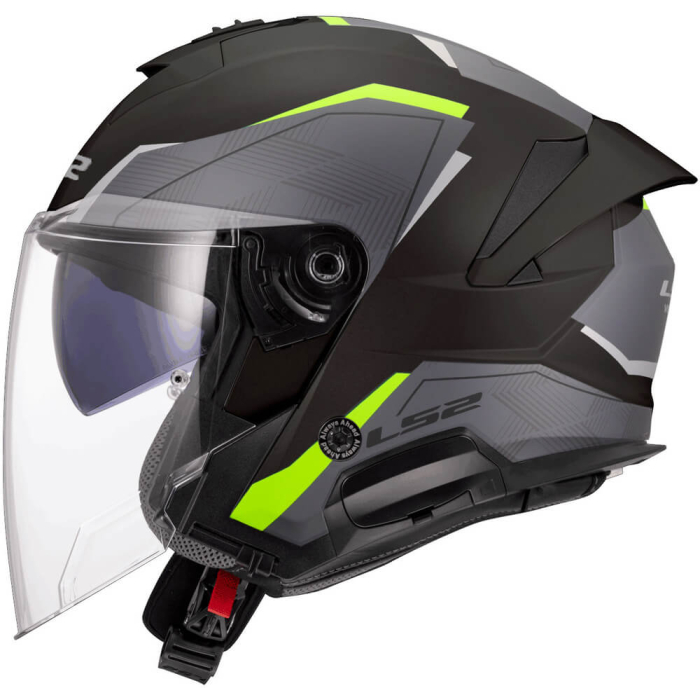 LS2 OF618 Verso II Air Black H-Vis Yellow
