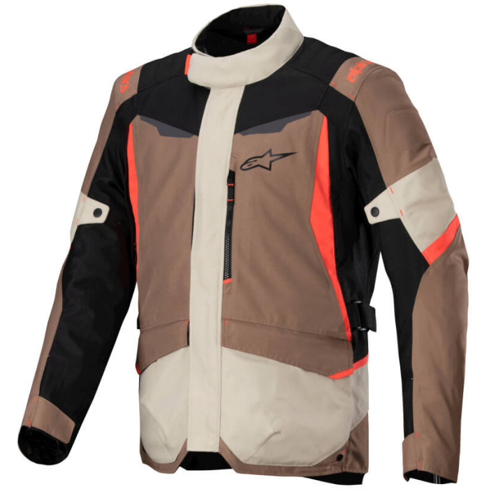 Alpinestars ST-1 Waterproof Jacket Dark Khaki/Sand/Black/Red Fluo 866