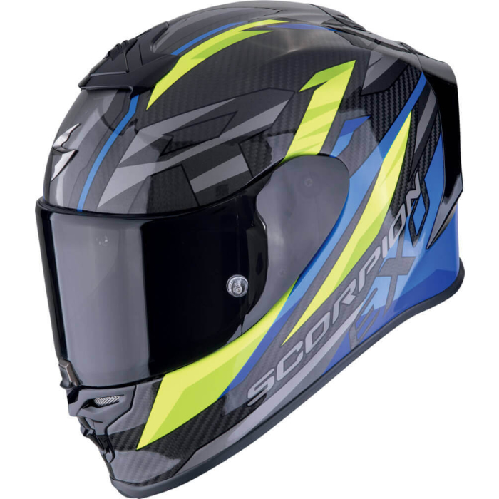 Scorpion EXO-R1 EVO AIR Carbon Runner Black/Blue/Neon Yellow
