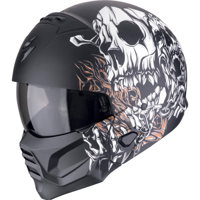 Scorpion EXO-Combat II Genesis Matt Black/White/Gold