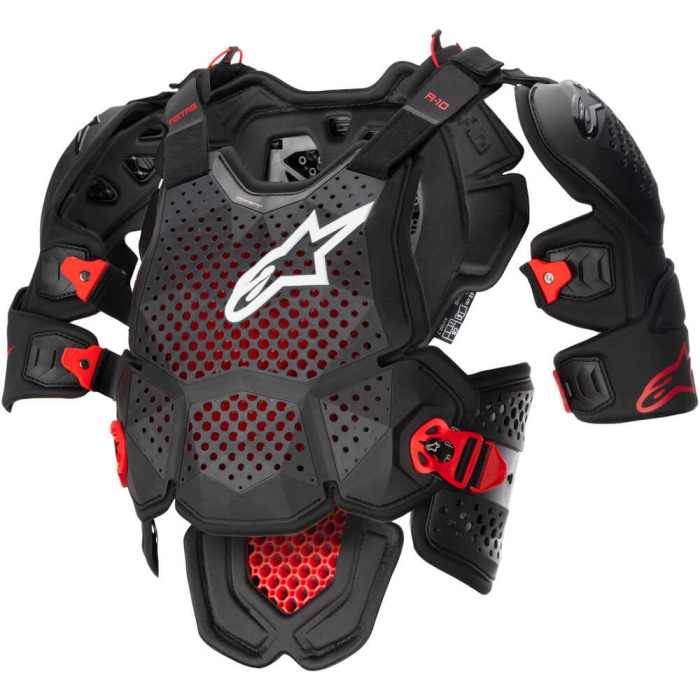 Alpinestars A-10 V2 Full Chest Protector Anthracite/Black/Red 1431