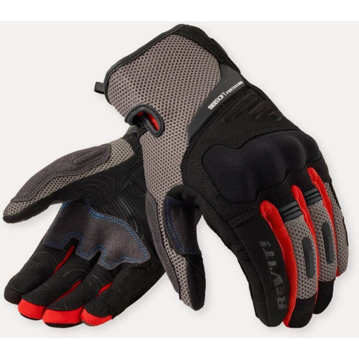 REV'IT Cavern Gloves Grey/Red
