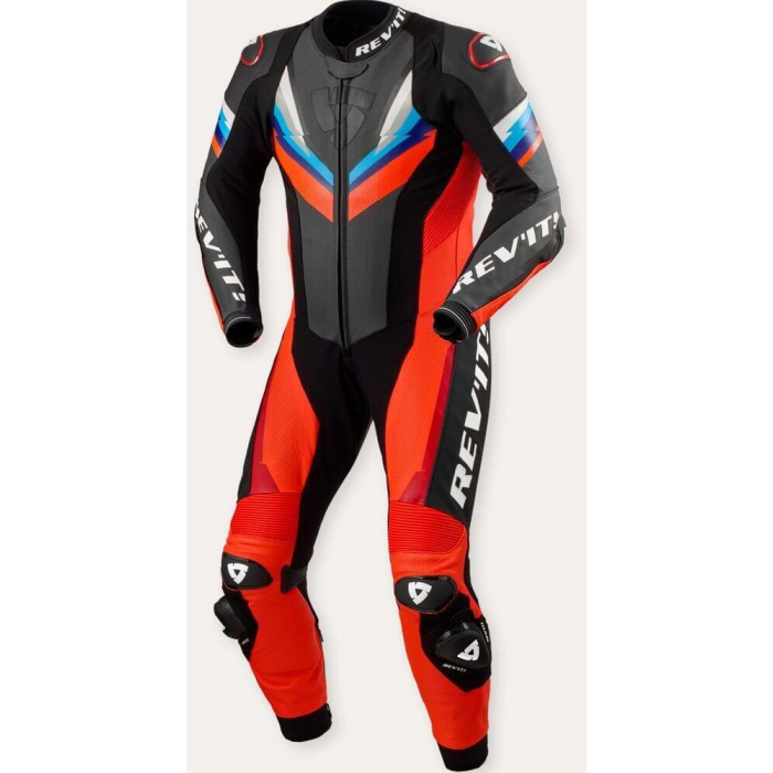 REV'IT Quantum 3 One Piece Neon Red/Black