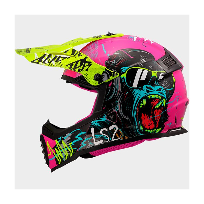 LS2 MX437 Fast II Mini Gorilla Purple