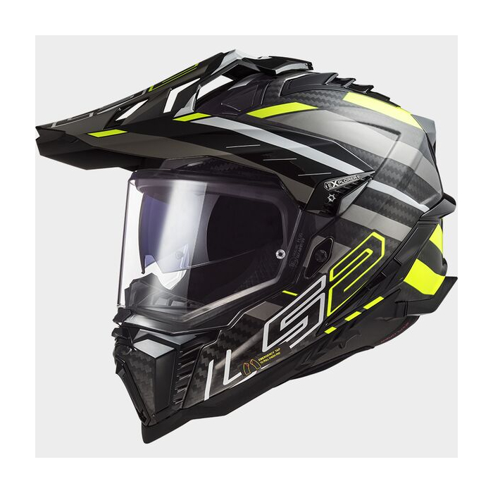 LS2 MX701 Explorer Carbon Edge Gl.Black H-V Yell