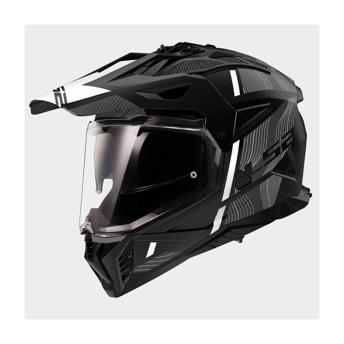 LS2 MX702 Pioneer II Hill Matt Black White