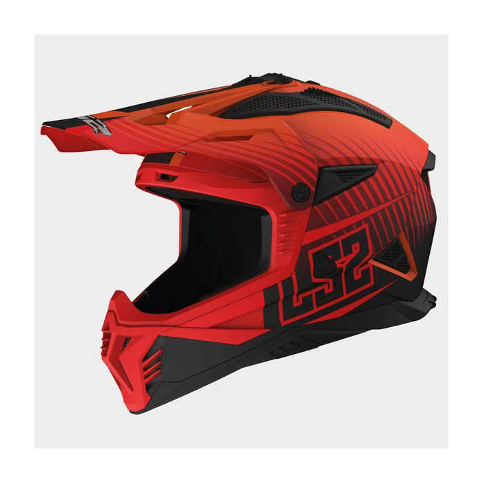 LS2 MX708 Fast II Duck Matt Orange Red